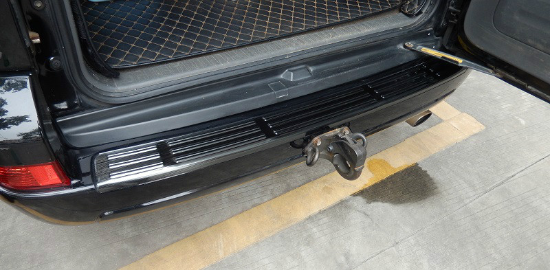 SILVER rear bumper sill guard protector cover trim for Toyota LC120 Prado J120